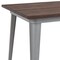 Flash Furniture Rectangle Silver Metal Table, 30.25" x 60", 30.25" W, 60" L, 30.5" H, Wood, Wood Grain CH-61010-29M1-SIL-GG - alternate 4